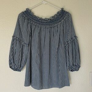 Max Studio gingham small top